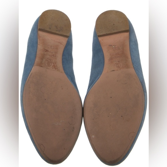 Alexander McQueen Embroidered Sequined Skull Smoking loafer Cadet Blue - Picture 6 of 6